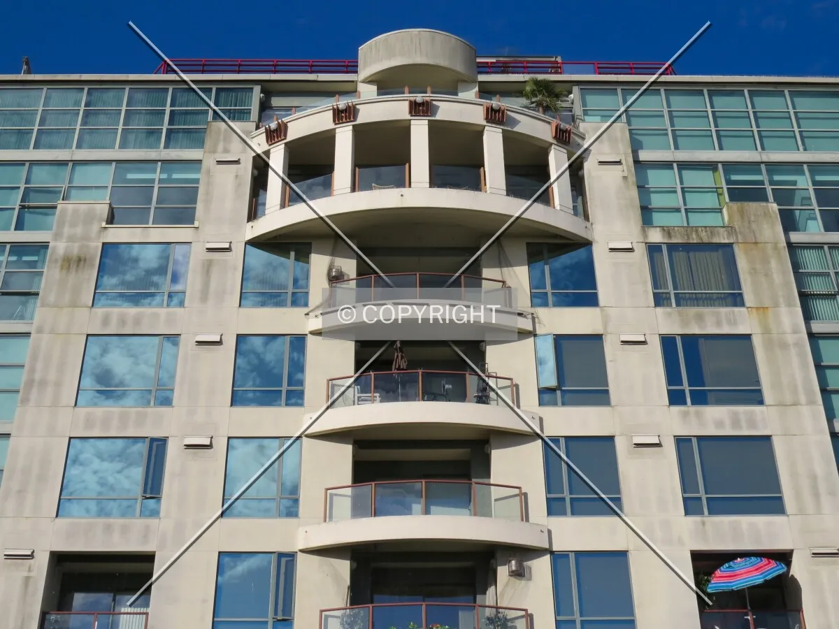 Looking up from Beach Avenue