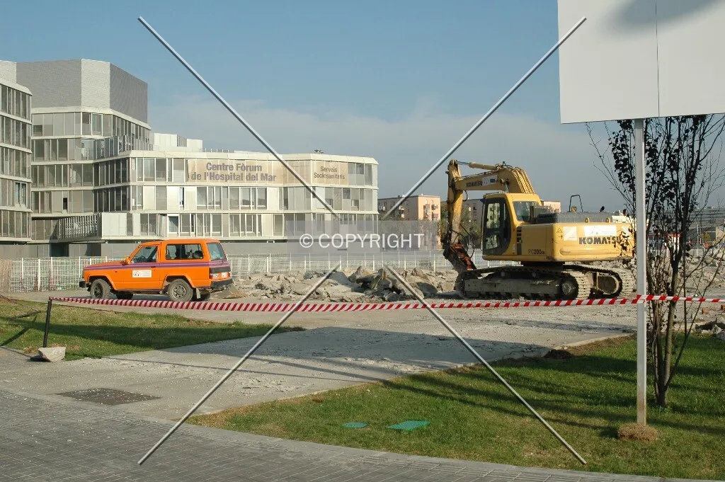 Cleaning the site from the west