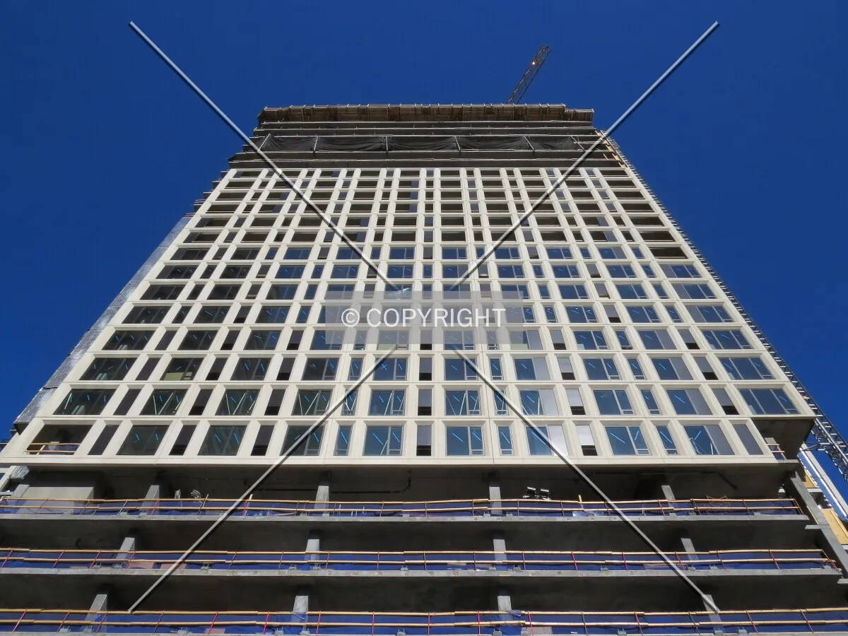 Looking up from Marquette Avenue