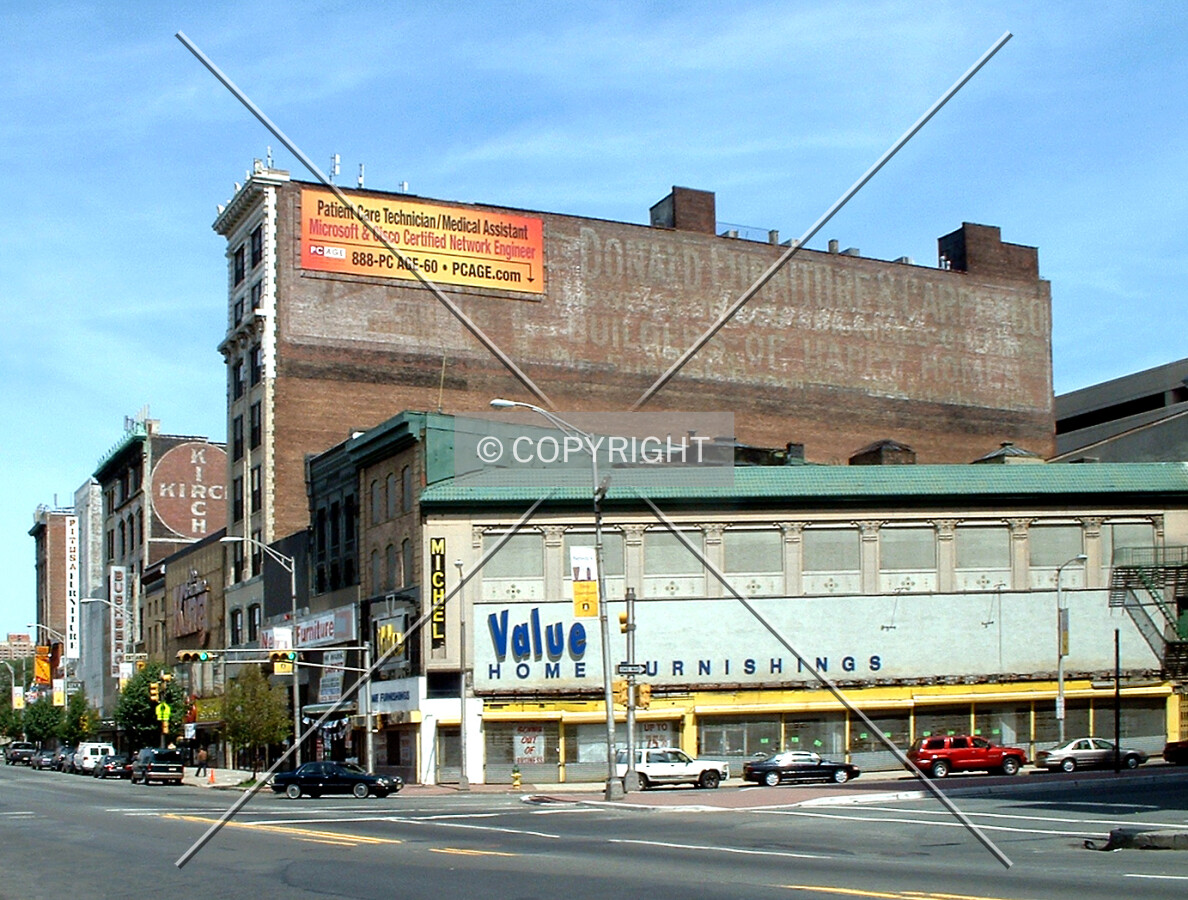 View from the southeast along Market Street