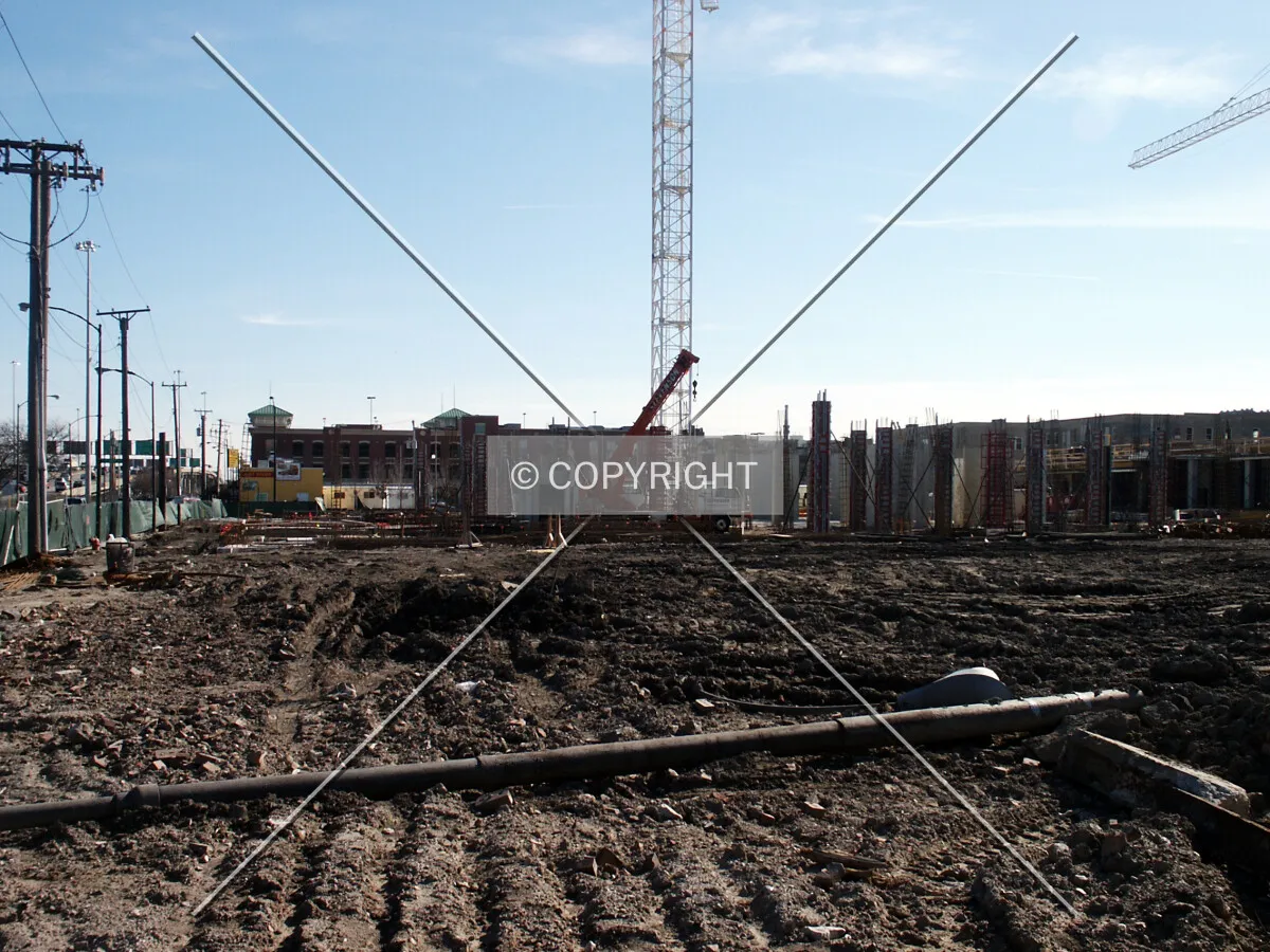 Looking south from the northeast corner
