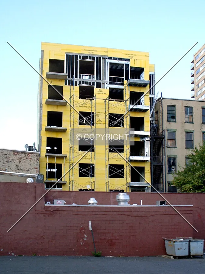 View northeast from York Street