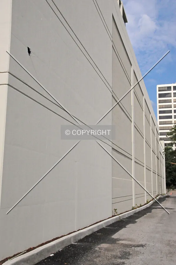 Shear wall on the south side of the base