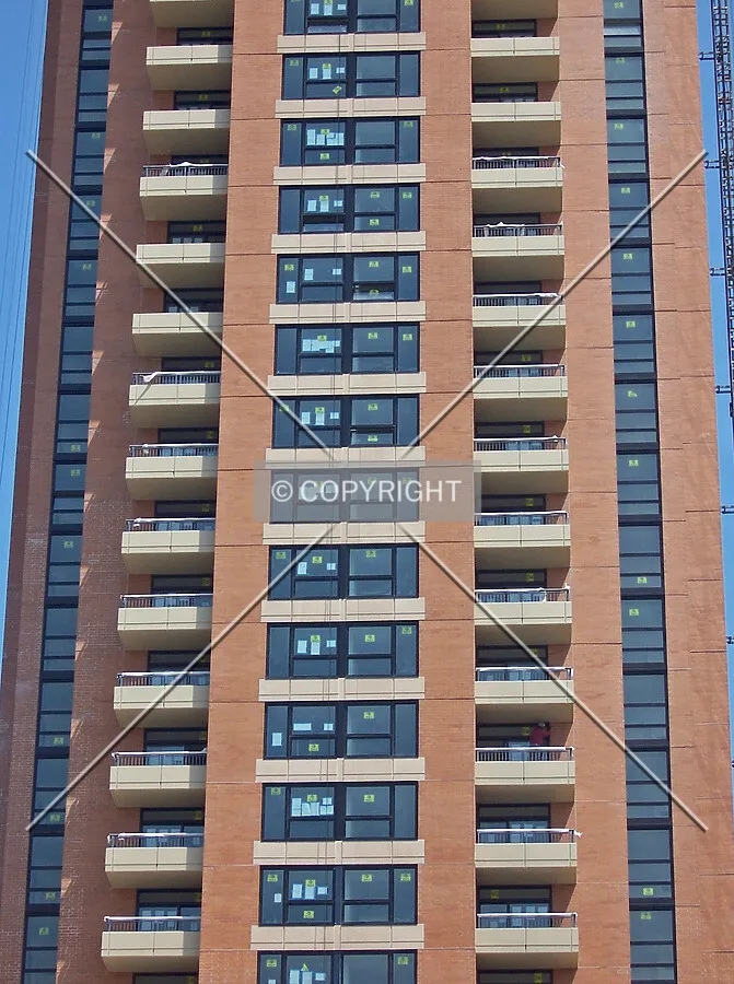 Middle section of the west facade