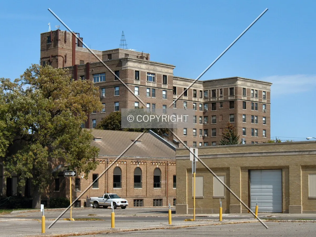 View to the northeast from the Cerro Gordo County Courthouse