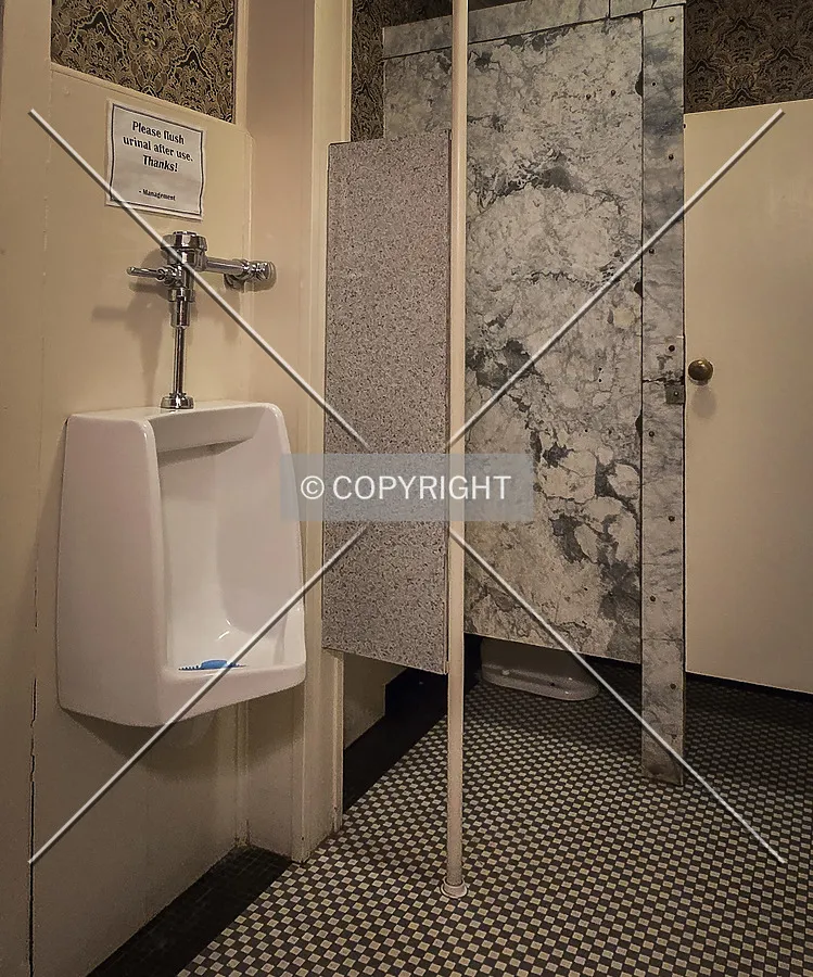 Men's restroom on the second floor; March 29, 2025