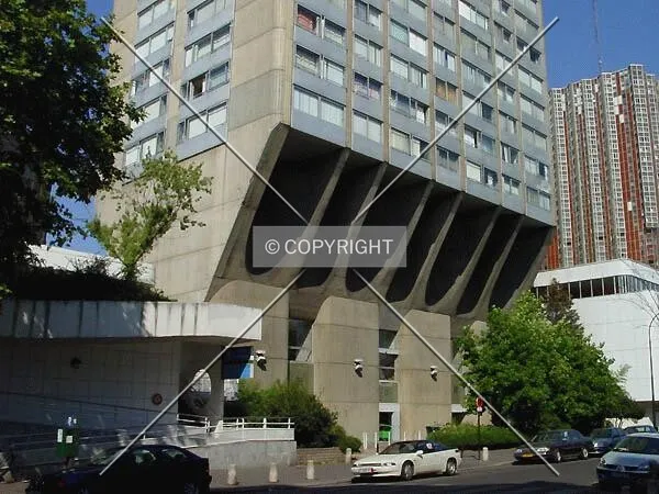 The base of the tower seen from Rue Emeriau