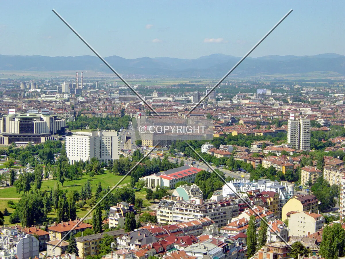 View of Sofia from the Kempinski Hotel