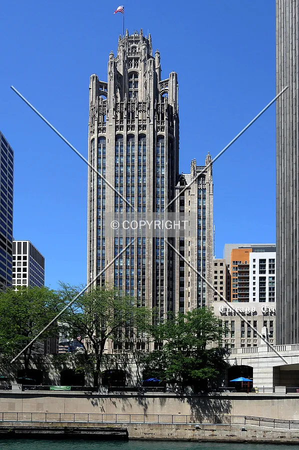 View from the south along the Chicago River