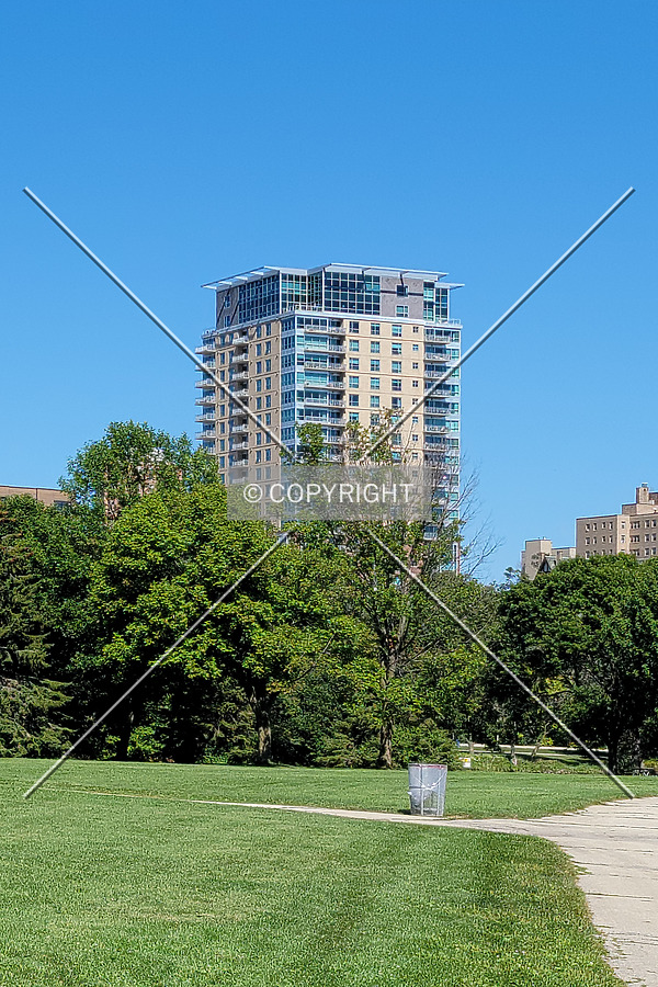 Distant view from the southeast; September 6, 2021
