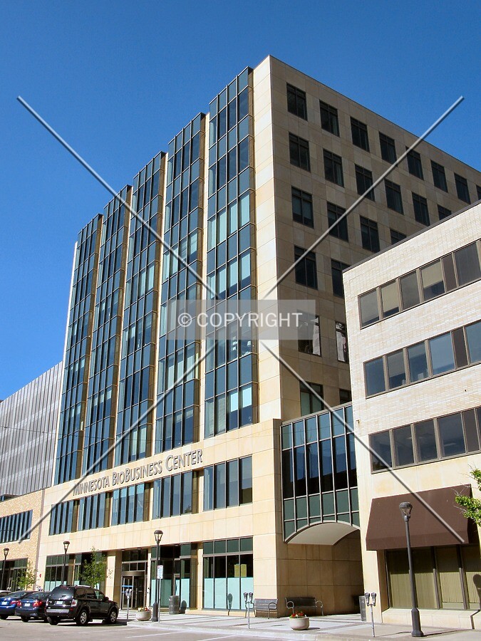 View to the southwest across 1st Avenue SW