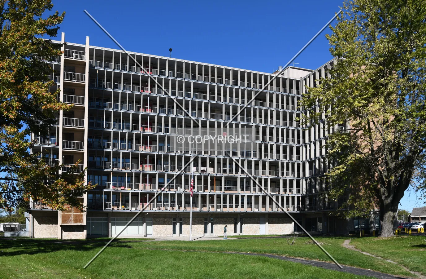 View from the southeast