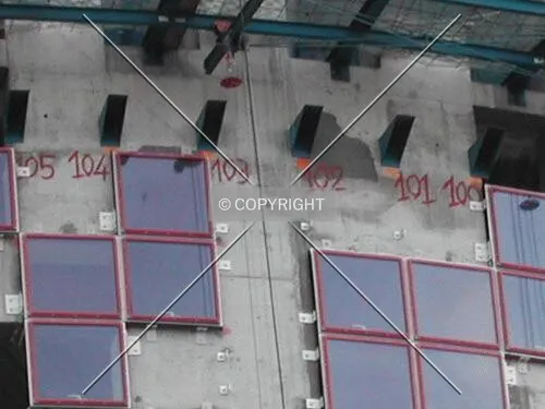 Every row of windows has a number