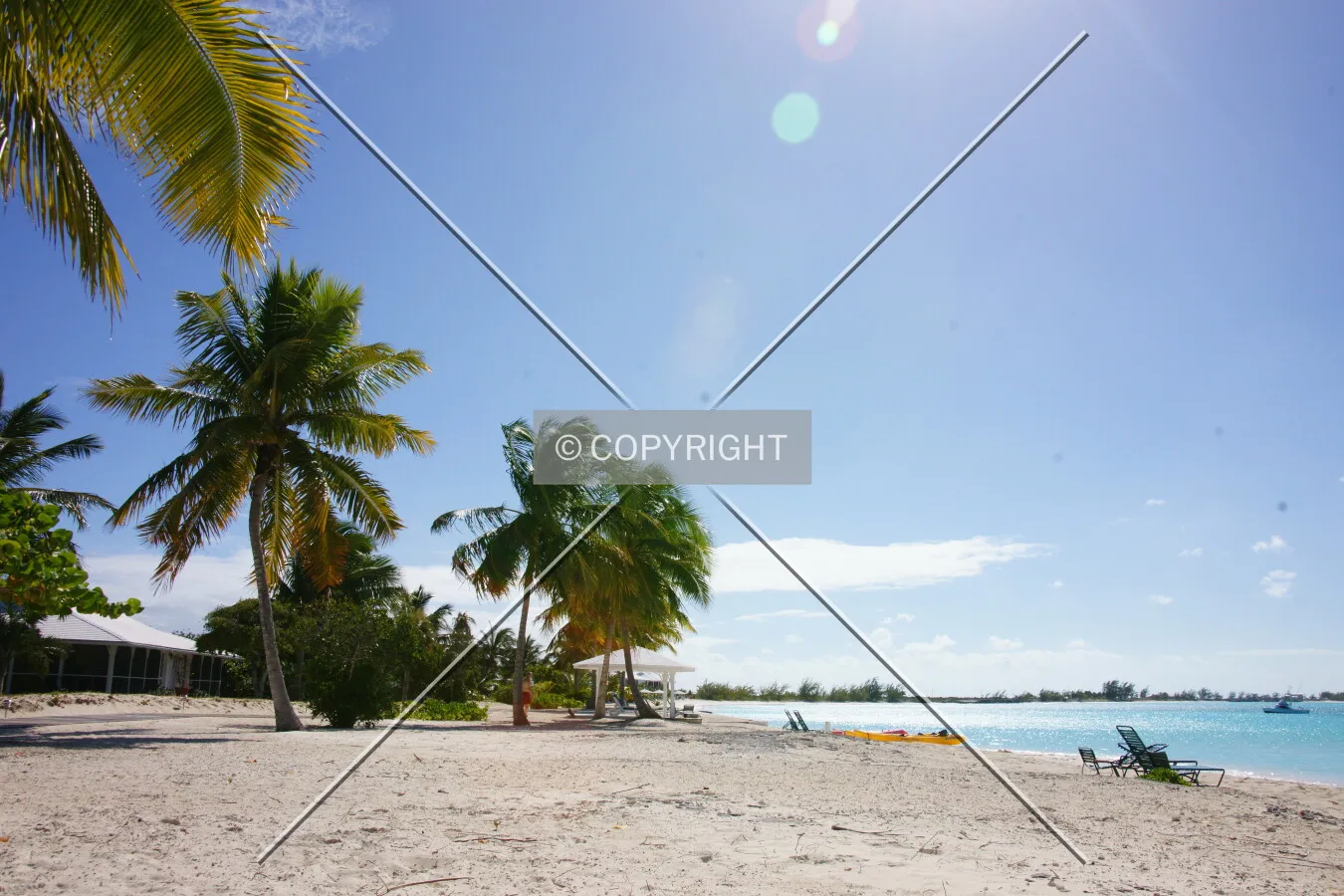 romantic beach on the Bahamas