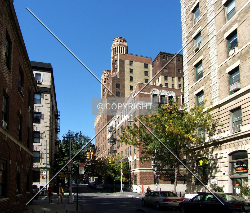 View from the southeast along Clark Street