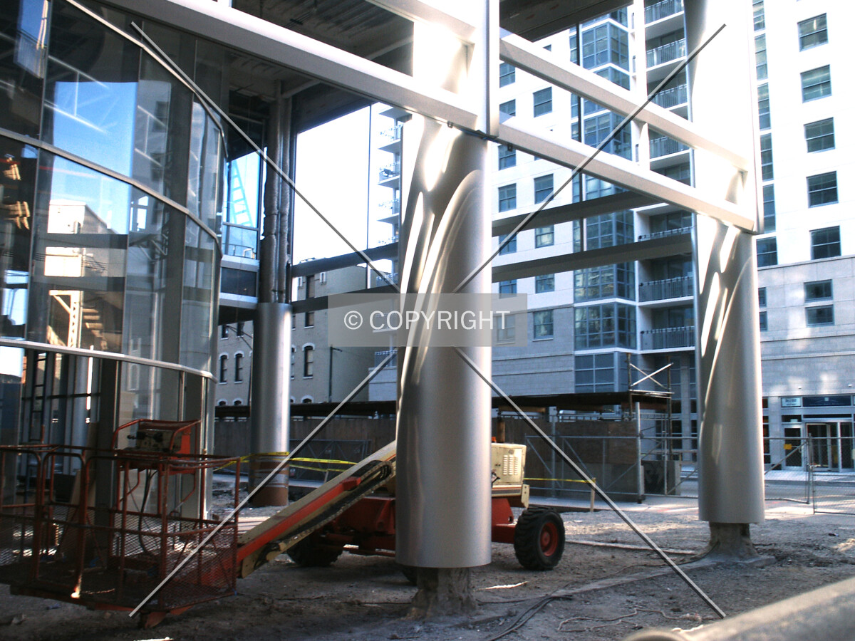 Looking through the northwest corner