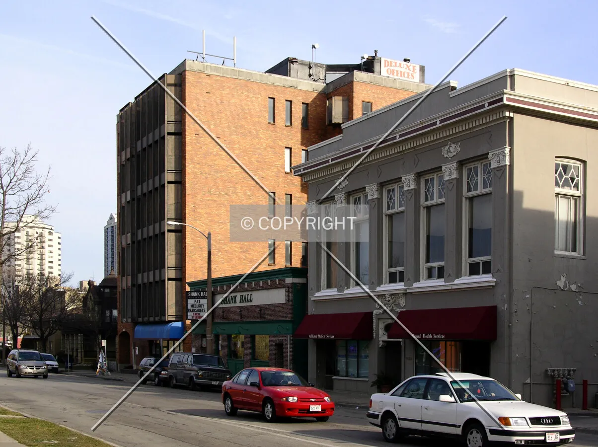 From the south along North Farwell Avenue
