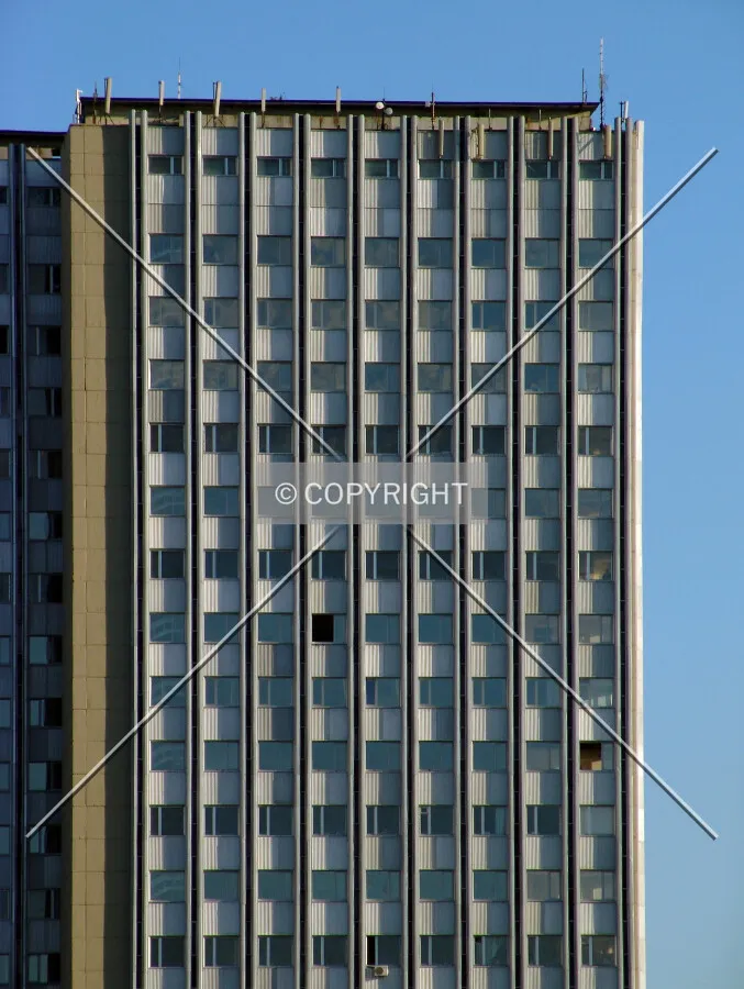 The upper floors of the western wing