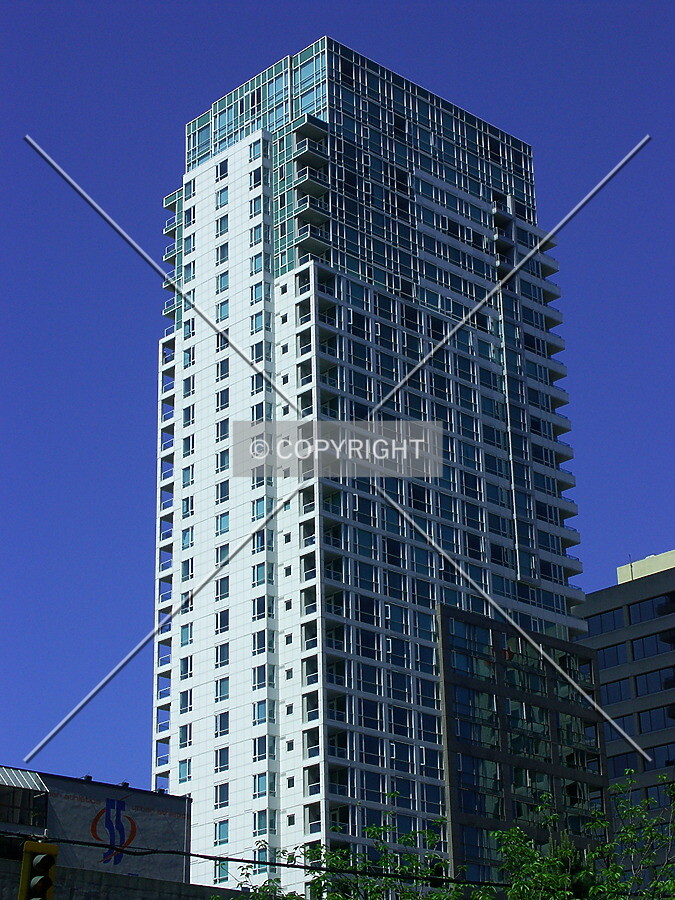 Top of the tower from Georgia and Thurlow