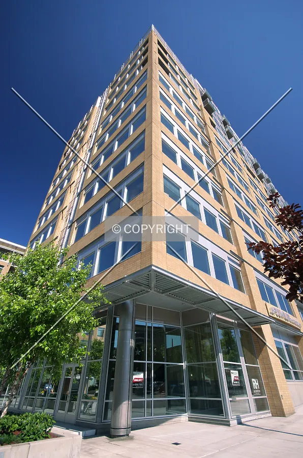 Looking up the southeast corner