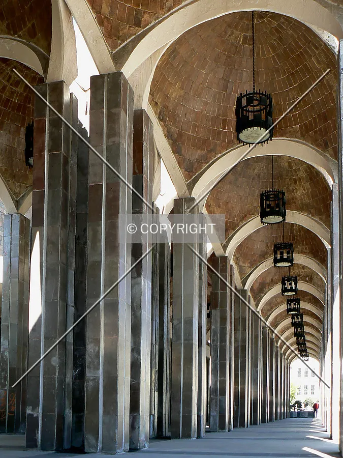 The entrance arches as seen from the south
