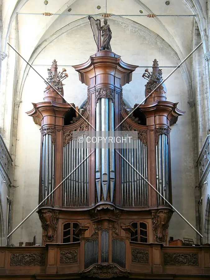 View on the organ above the main porch