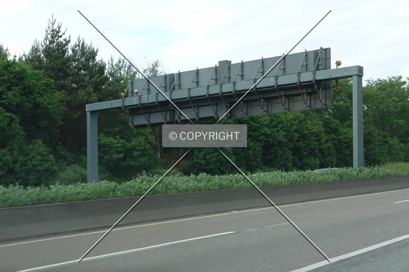 Backside of a gantry