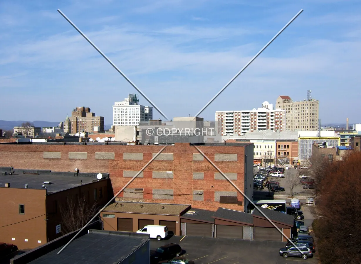 View from the southwest toward downtown