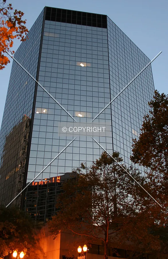 Looking up the northwestern facade