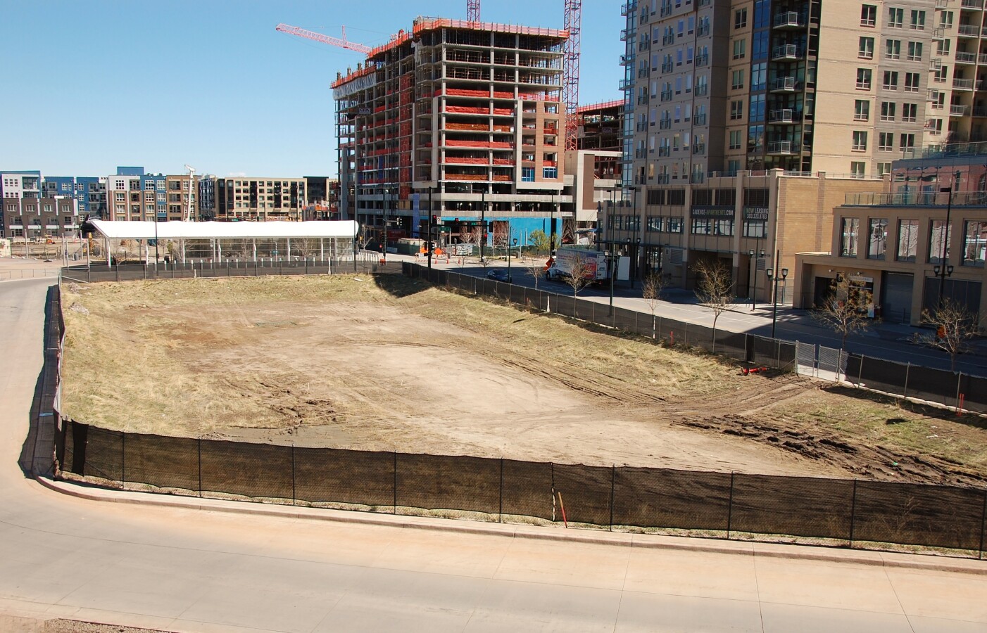 View of the site from the southwest