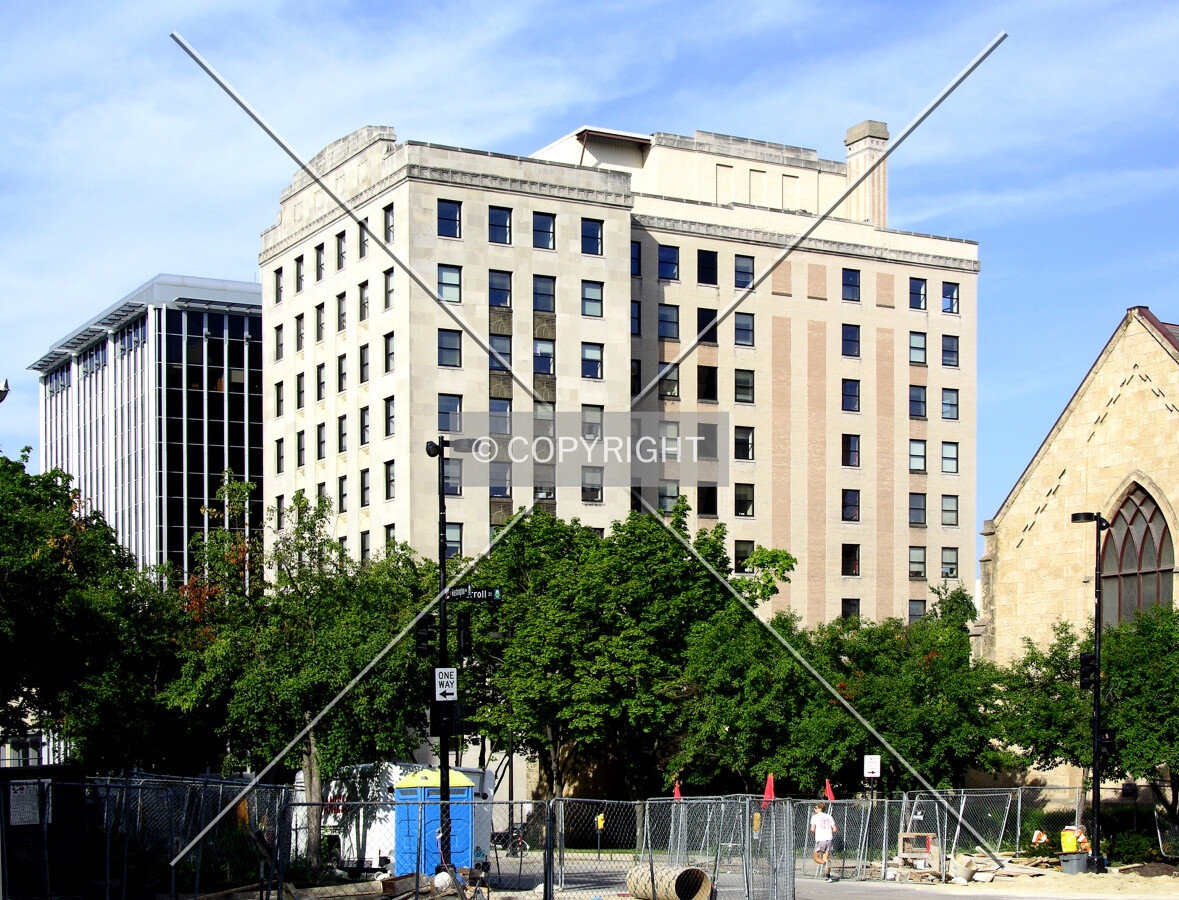 Looking northwest along Washington Avenue