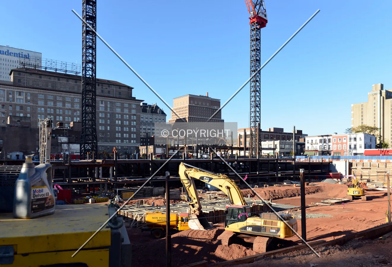 View from the northeast at Broad and New Streets