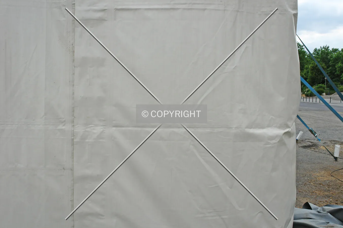 Plastic surface of a circus tent