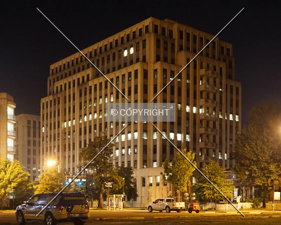 View from the southeast at night; August 24, 2016