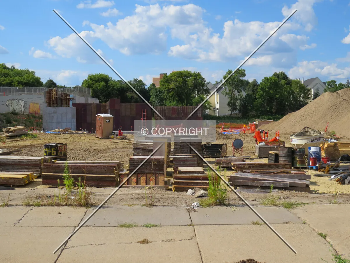 View to the north from 1st Avenue NE