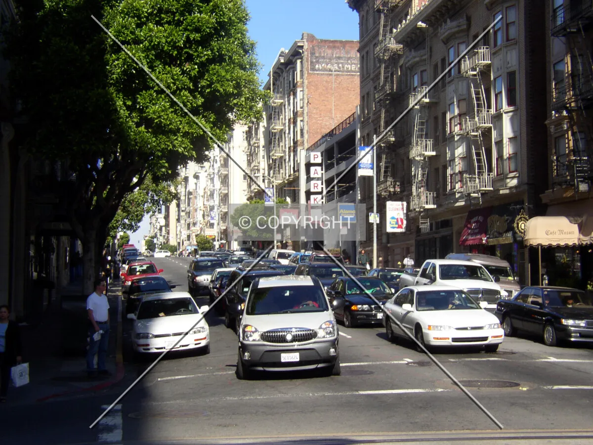 Looking west from Powell Street