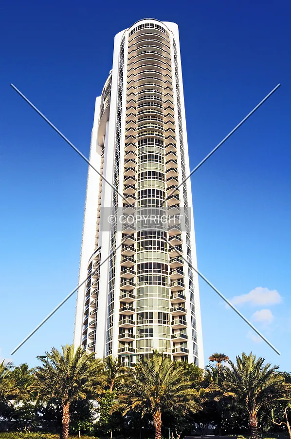 View from the west across Collins Avenue