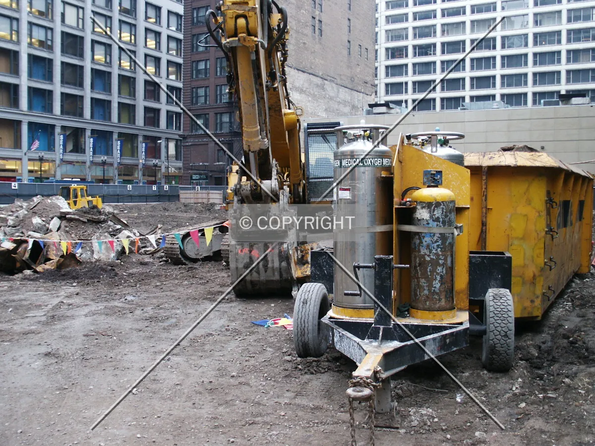 After groundbreaking but before foundation work; 27 November 2003
