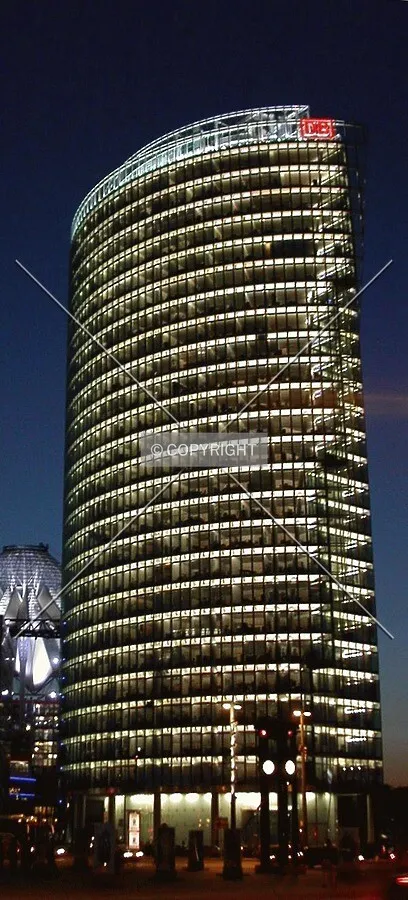 View from Potsdamer Platz at night
