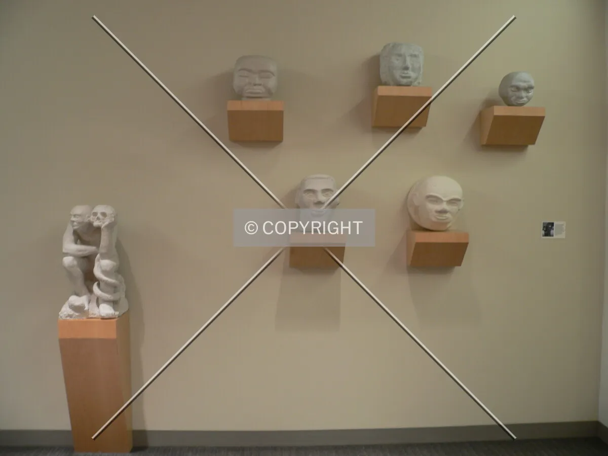 Art collection in the lower levels of the building