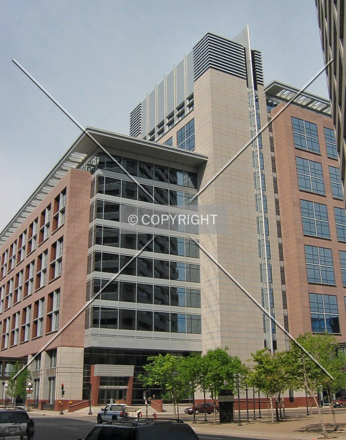 Southeast corner from 6th Street, 400 Building on the right