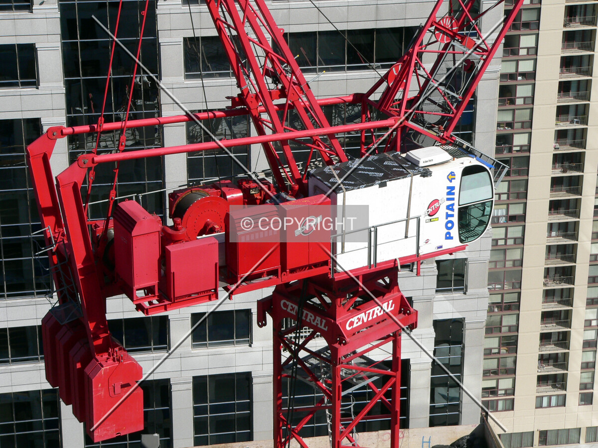 Cab of the tower crane
