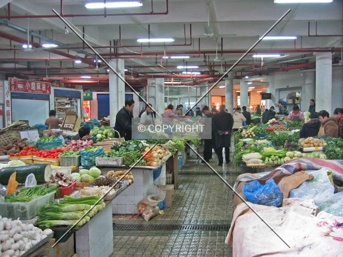 Booth selling vegetables