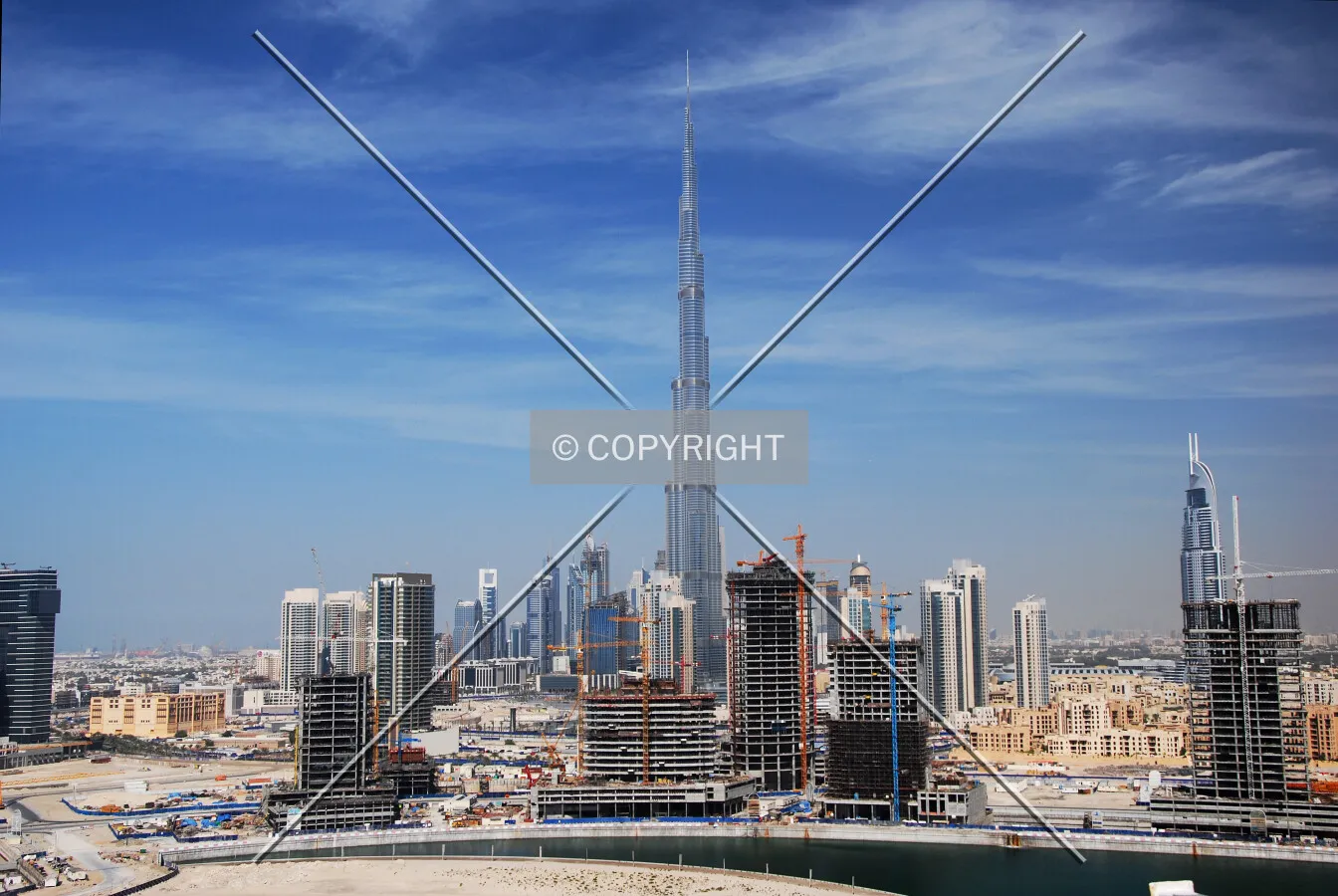 From the southwest across the roof of Business Tower in Business Bay