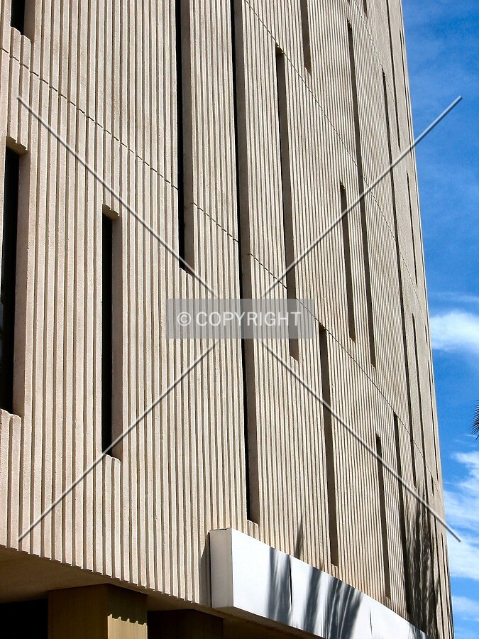 Facade detail at southwest corner