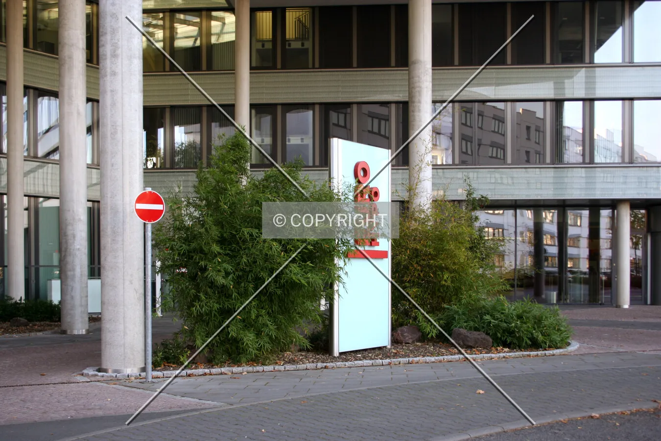 Main entrance and signage
