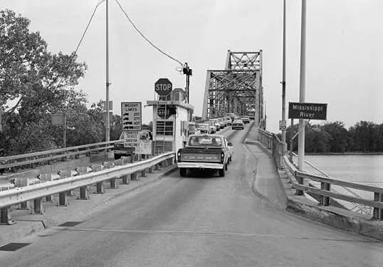 Toll booth on the western end