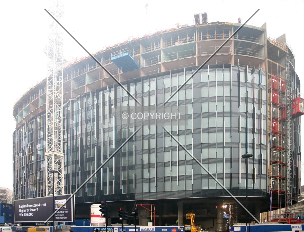 View west from underneath the railway bridge above Westminster Bridge Road