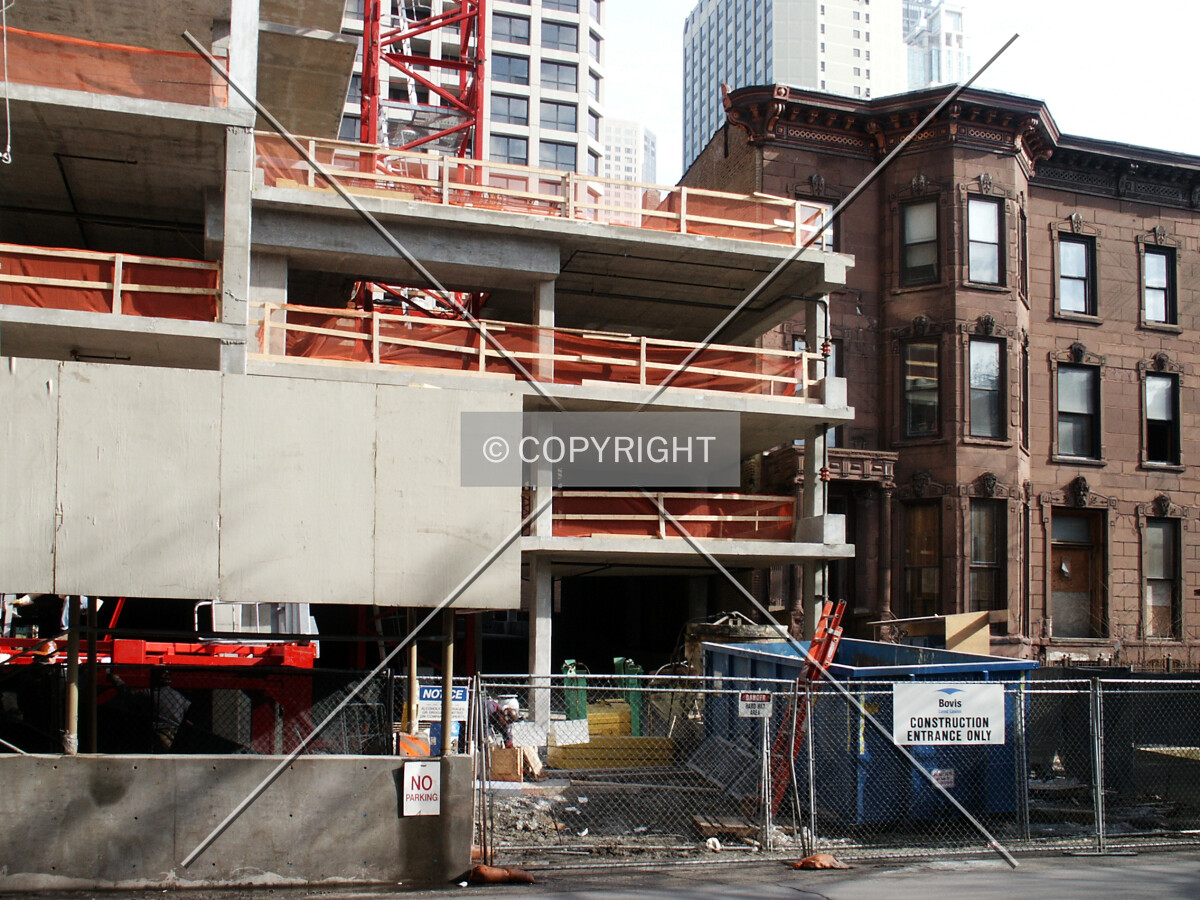 South end of the base on Dearborn Street