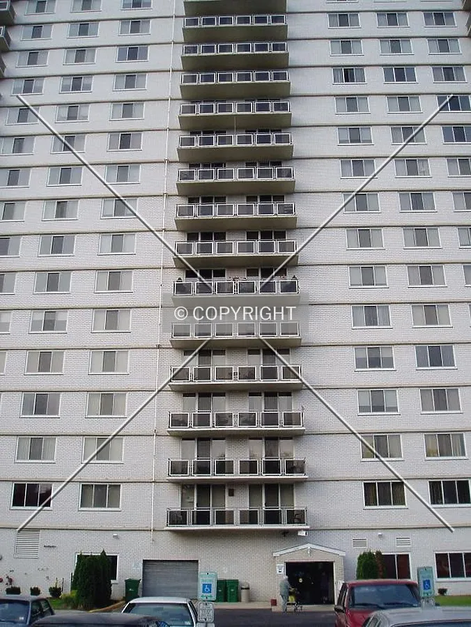 The rear entrance on the south side